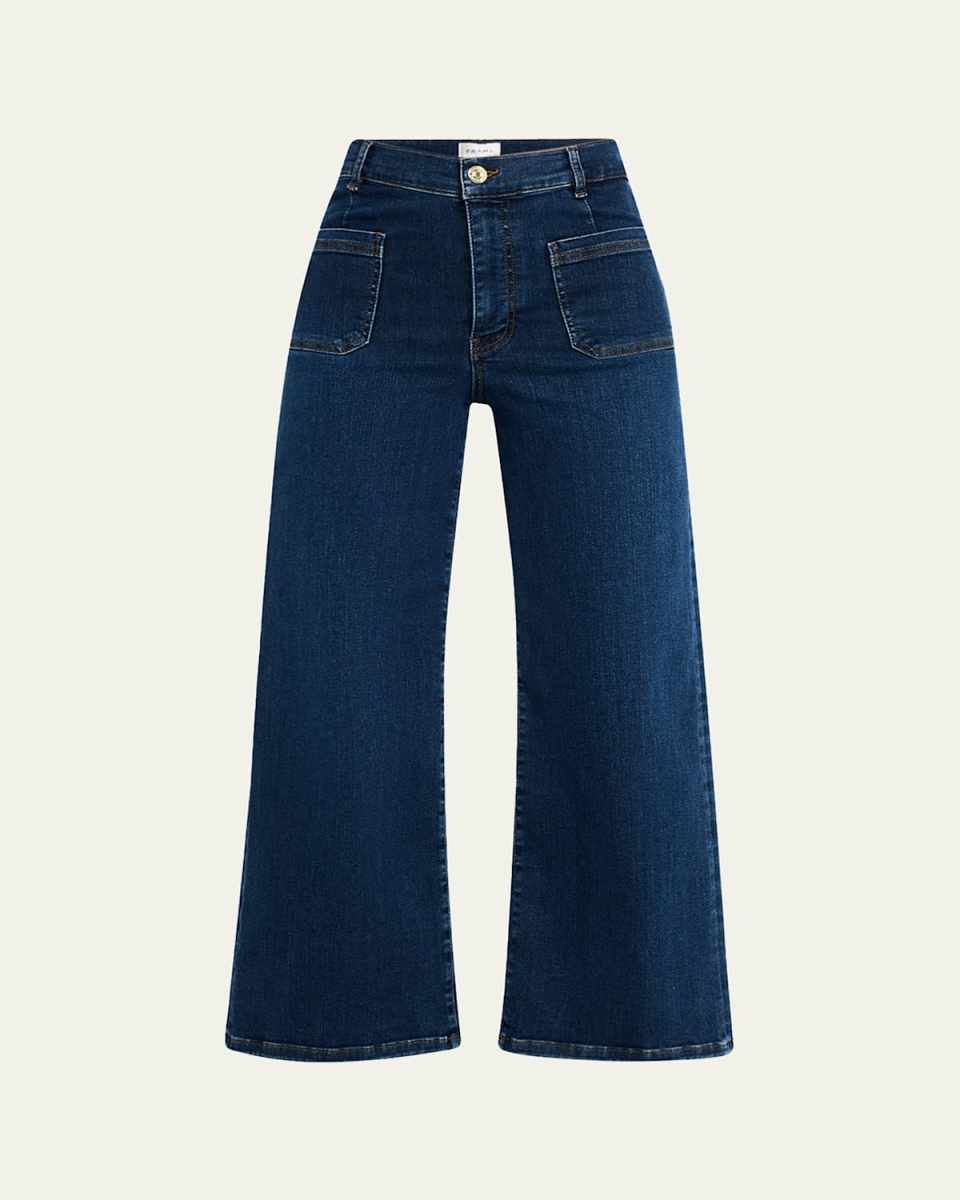 Le Slim Palazzo Jeans with Bardot Pockets